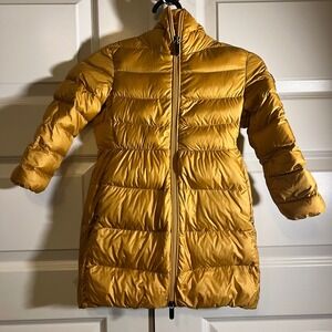 Il Gufo Kids Puffer Hooded Jacket  in Mustard Yellow, Kids Size 4A (US Size 4T)